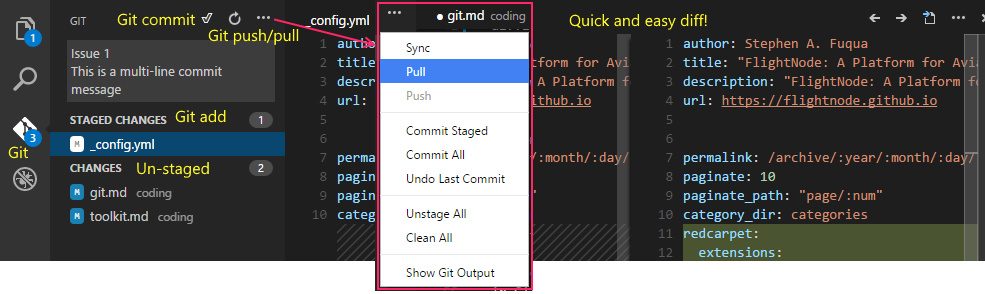 Git in Visual Studio Code